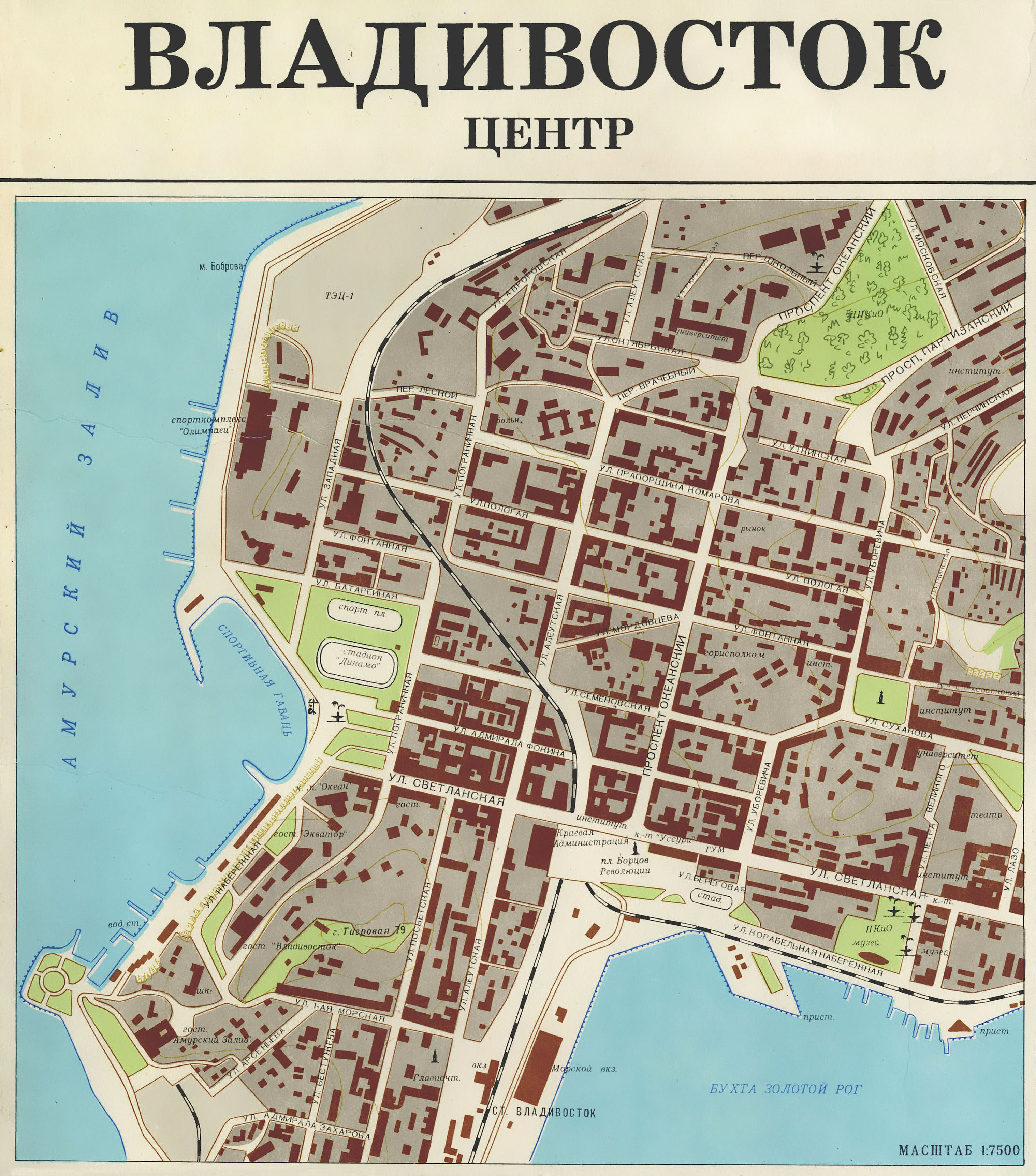 Карта Владивостока Фото