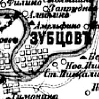 Карта зубцовского уезда тверской губернии 1892 г