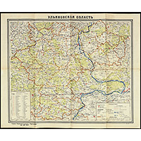 Подробная топографическая карта Ульяновской области