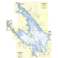 Карта глубин Рыбинского водохранилища с привязкой для OziExplorer