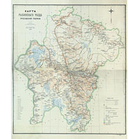 Карта Рыбинского уезда Ярославской губернии 1908 г.
