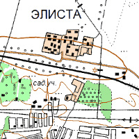 Топографическая карта калмыкии